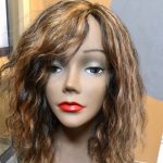 Side Part Wavy Human Hair Brown & Gold