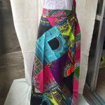 Patched African Print Ankara Maxi Wrap Skirt