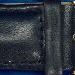 22mm Black Leather Watch Strap