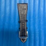 Obi 24mm Black Leather Watch Strap
